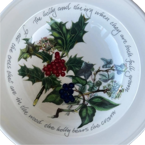 Portmeirion The Holly & The Ivy Festive 4-piece Breakfast Bowl Set Holiday NWT - Picture 2 of 8
